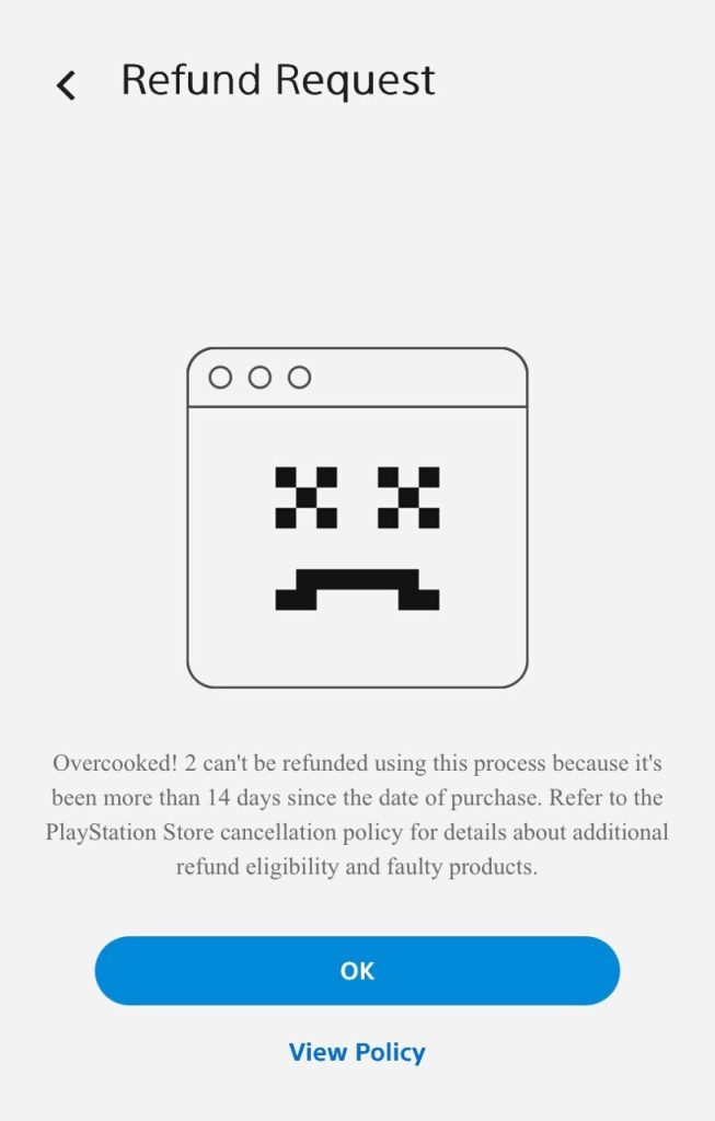 Отказ в возврате игры PS