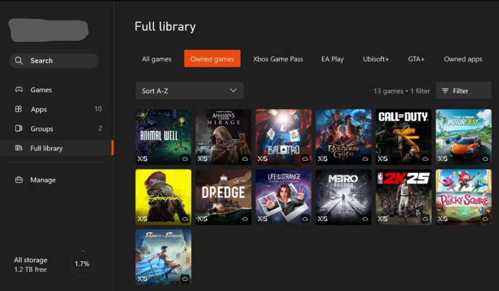 Xbox купленные игры